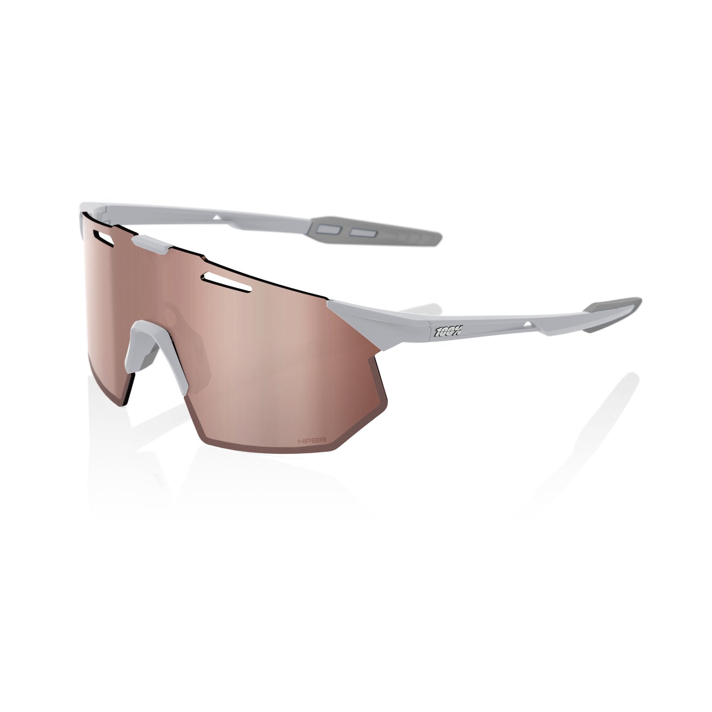 HYPERCRAFT SQ  Matte Stone Grey - HiPER Crimson Silver Mirror Lens