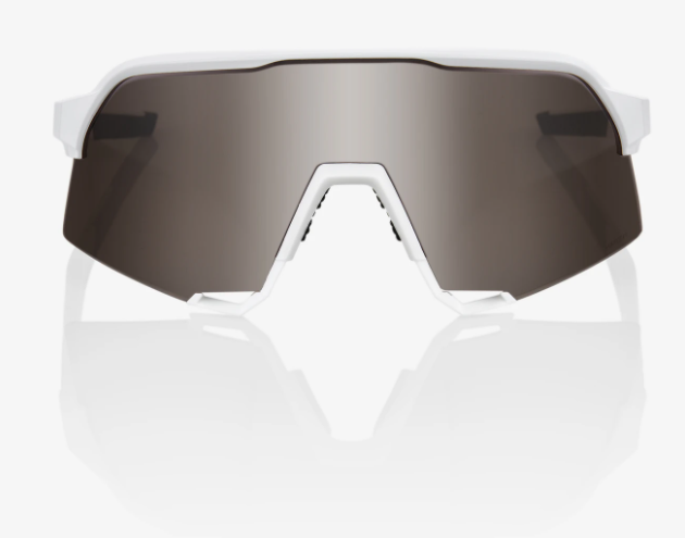 100% S3® Matte White HiPER® Silver Mirror Lens + Clear Lens Included