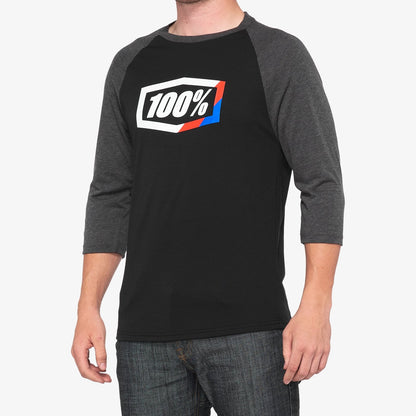 100% T-Shirt STRIPES 3/4 Sleeve Tech