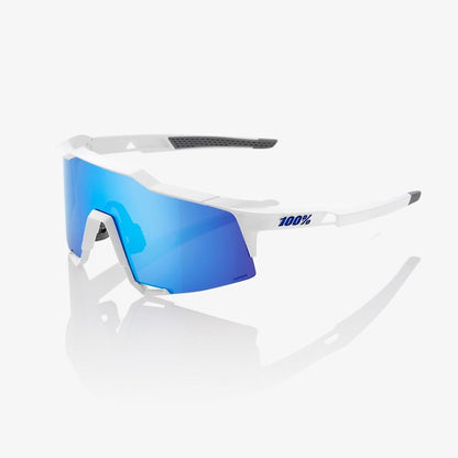 100% SPEEDCRAFT® Matte White HiPER® Blue Multilayer Mirror Lens + Clear Lens Included