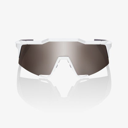 100% SPEEDCRAFT® Matte White HiPER® Silver Mirror Lens + Clear Lens Included