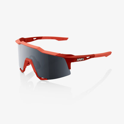 100% SPEEDCRAFT® - Soft Tact Coral - Black Mirror Lens + Clear Lens Included