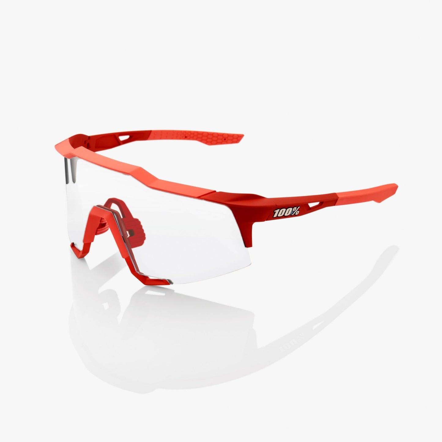 100% SPEEDCRAFT® - Soft Tact Coral - Black Mirror Lens + Clear Lens Included