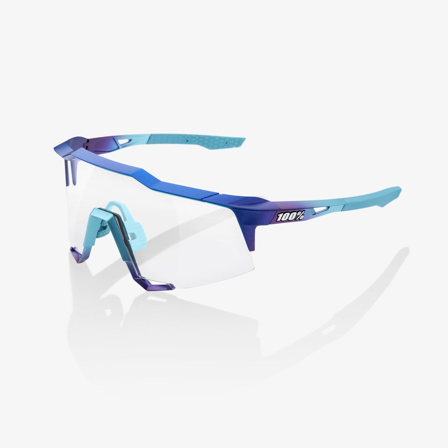 100% SPEEDCRAFT® Matte Metallic Into the Fade Blue Topaz Multilayer Mirror Lens + Clear Lens Included