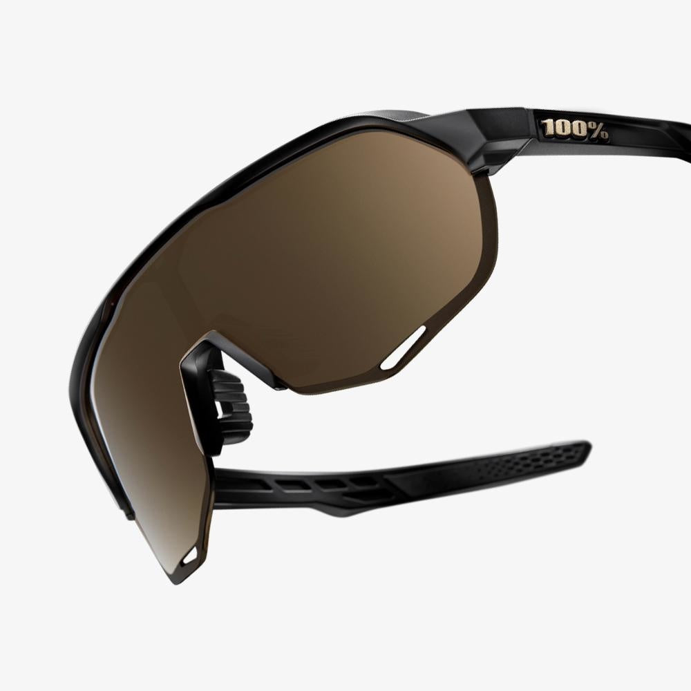 100% S2® Matte Black Soft Gold Mirror Lens + Clear Lens Included