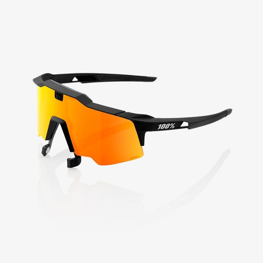 100% Speedcraft Air - Soft Tact Black - Hiper Red Lens