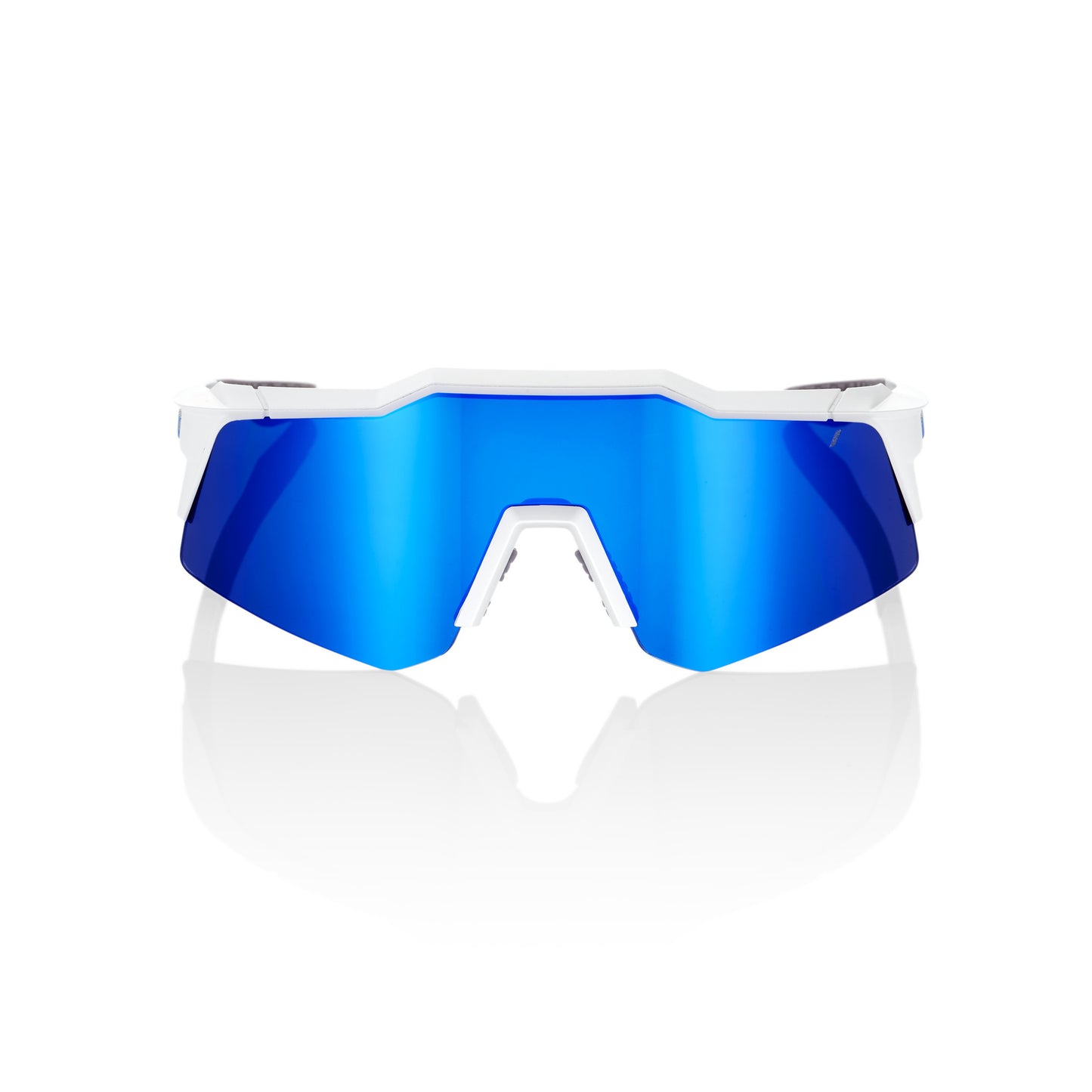 100% SPEEDCRAFT® XS Matte White Blue Multilayer Mirror Lens + Clear Lens Included