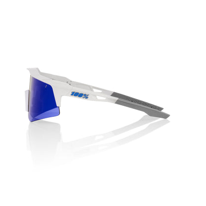 100% SPEEDCRAFT® XS Matte White Blue Multilayer Mirror Lens + Clear Lens Included