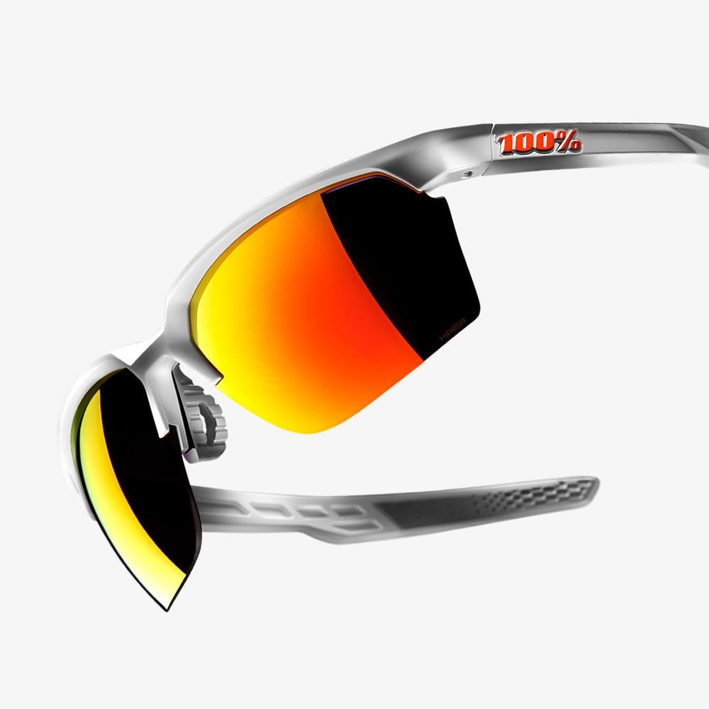 100% SPORTCOUPE® Soft Tact White HiPER® Red Multilayer Mirror Lens + Clear Lens Included