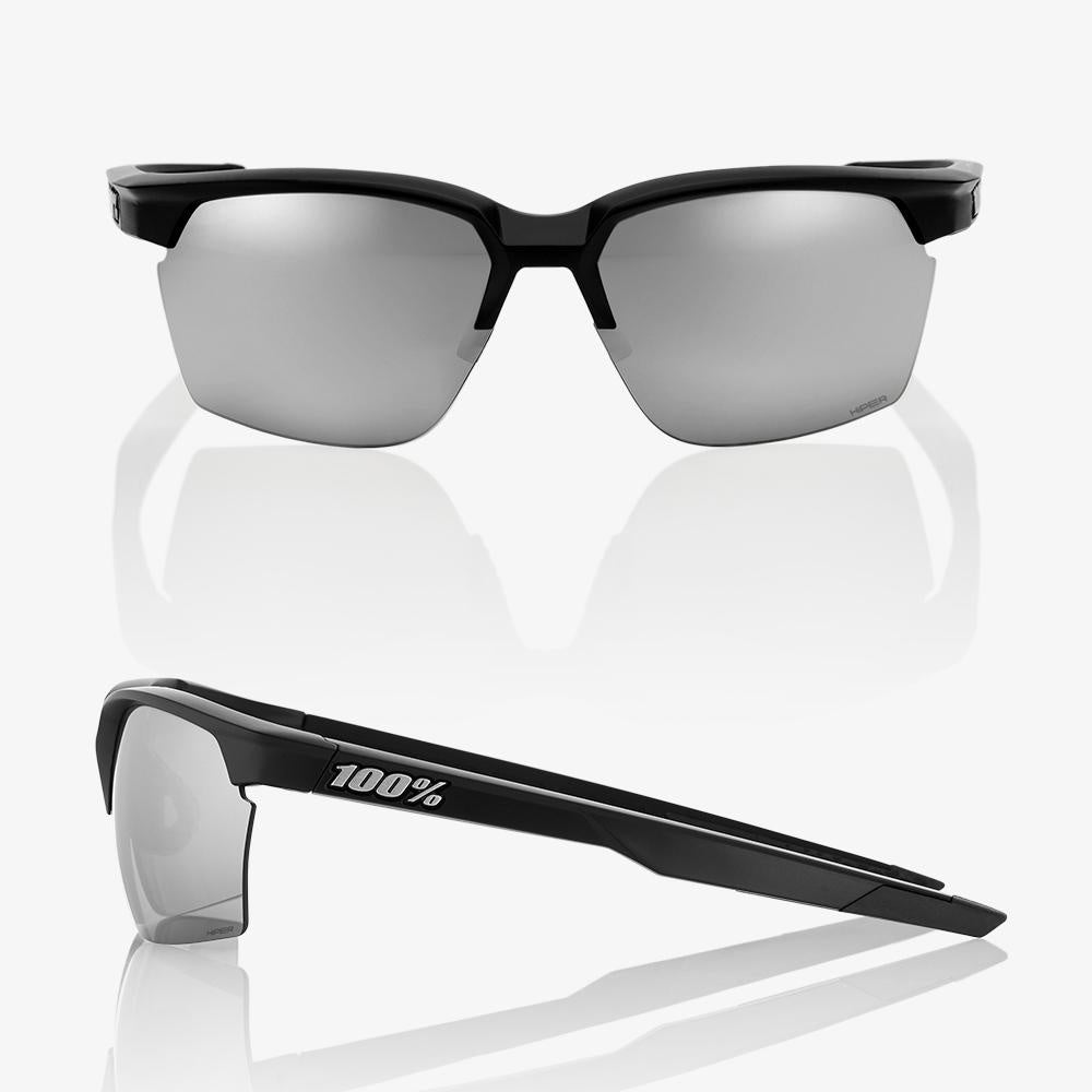 100% SPORTCOUPE® Matte Black HiPER® Silver Mirror Lens + Clear Lens Included