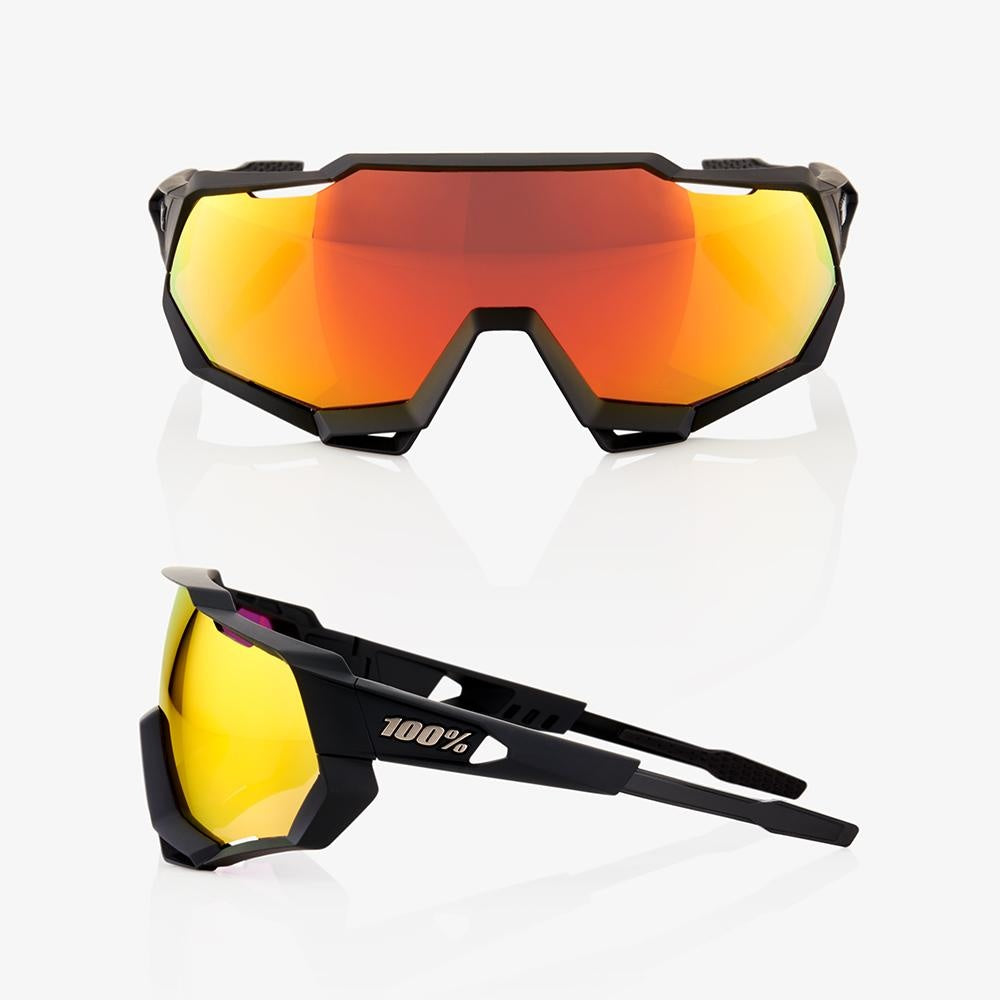 100% SPEEDTRAP® Soft Tact Black HiPER® Red Multilayer Mirror Lens + Clear Lens Included