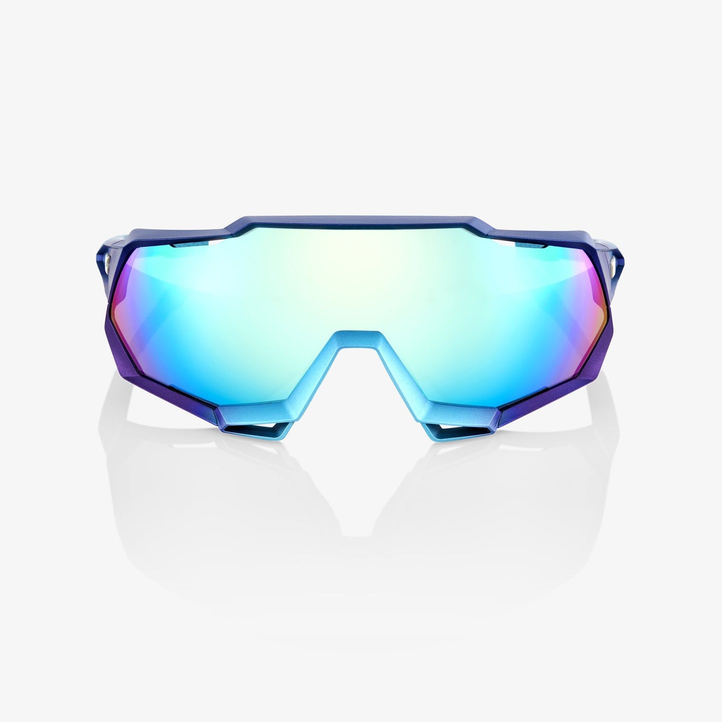 100% SPEEDTRAP® Matte Metallic Into the Fade Blue Topaz Multilayer Mirror Lens + Clear Lens Included