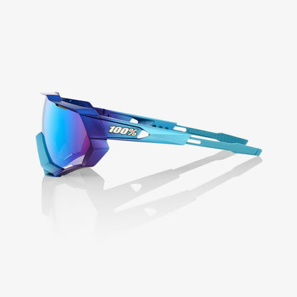 100% SPEEDTRAP® Matte Metallic Into the Fade Blue Topaz Multilayer Mirror Lens + Clear Lens Included