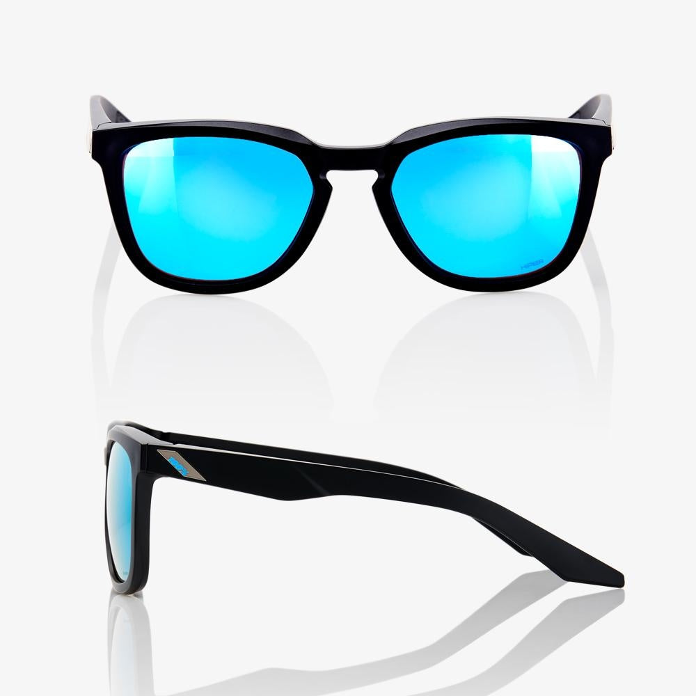 100%  HUDSON Matte Black - HiPER® Blue Multilayer Mirror Lens