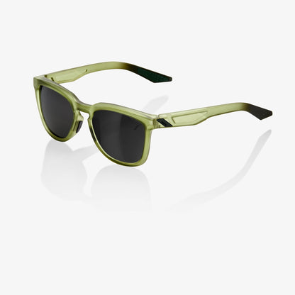 100%  HUDSON Matte Translucent Olive Slate - Black Mirror Lens