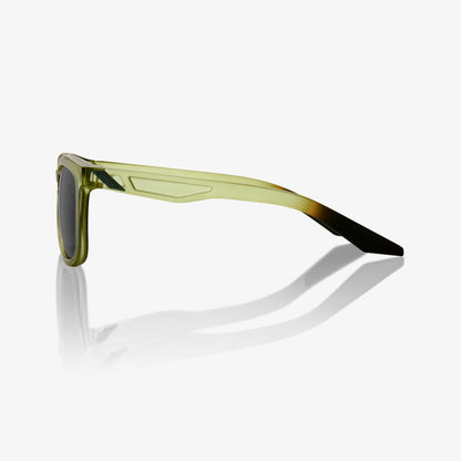 100%  HUDSON Matte Translucent Olive Slate - Black Mirror Lens