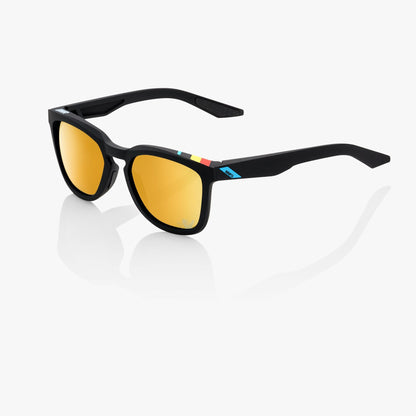 100%  HUDSON BWR -  Black Soft Gold Mirror Lens