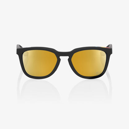 100%  HUDSON BWR -  Black Soft Gold Mirror Lens