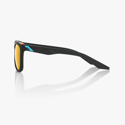 100%  HUDSON BWR -  Black Soft Gold Mirror Lens