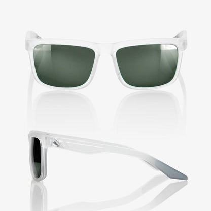 100%  BLAKE Matte Translucent Crystal Clear - Grey Green Lens