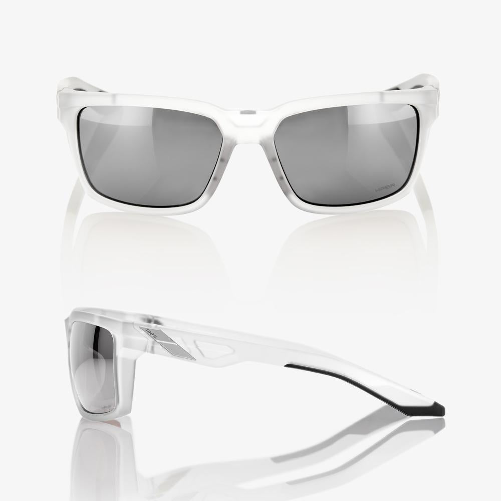 100%  DAZE Matte Translucent Crystal Clear - HiPER® Silver Mirror Lens