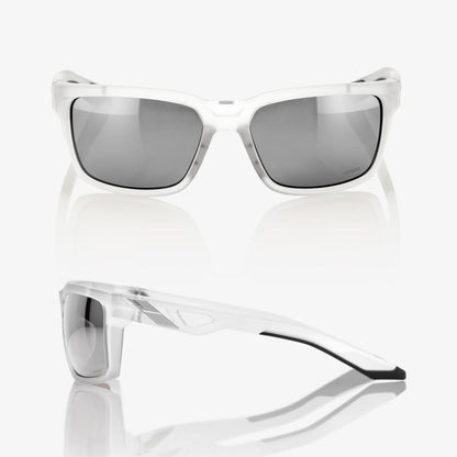 100%  DAZE Matte Translucent Crystal Clear - HiPER® Silver Mirror Lens