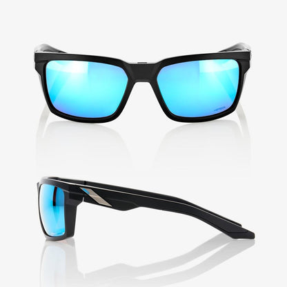 100%  DAZE Matte Black - HiPER® Blue Multilayer Mirror Lens