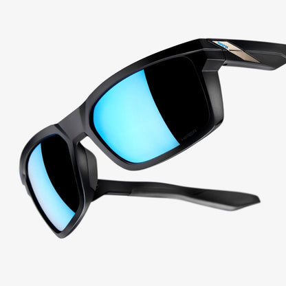 100%  DAZE Matte Black - HiPER® Blue Multilayer Mirror Lens