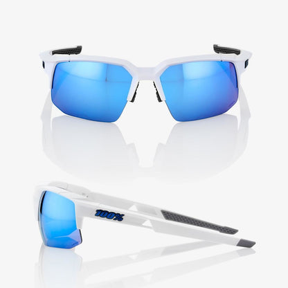 100% SPEEDCOUPE® Matte White HiPER® Blue Multilayer Mirror Lens + Clear Lens Included