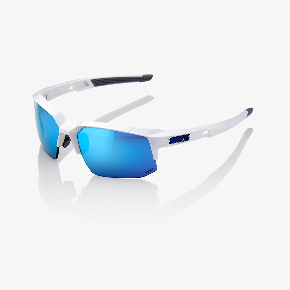 100% SPEEDCOUPE® Matte White HiPER® Blue Multilayer Mirror Lens + Clear Lens Included