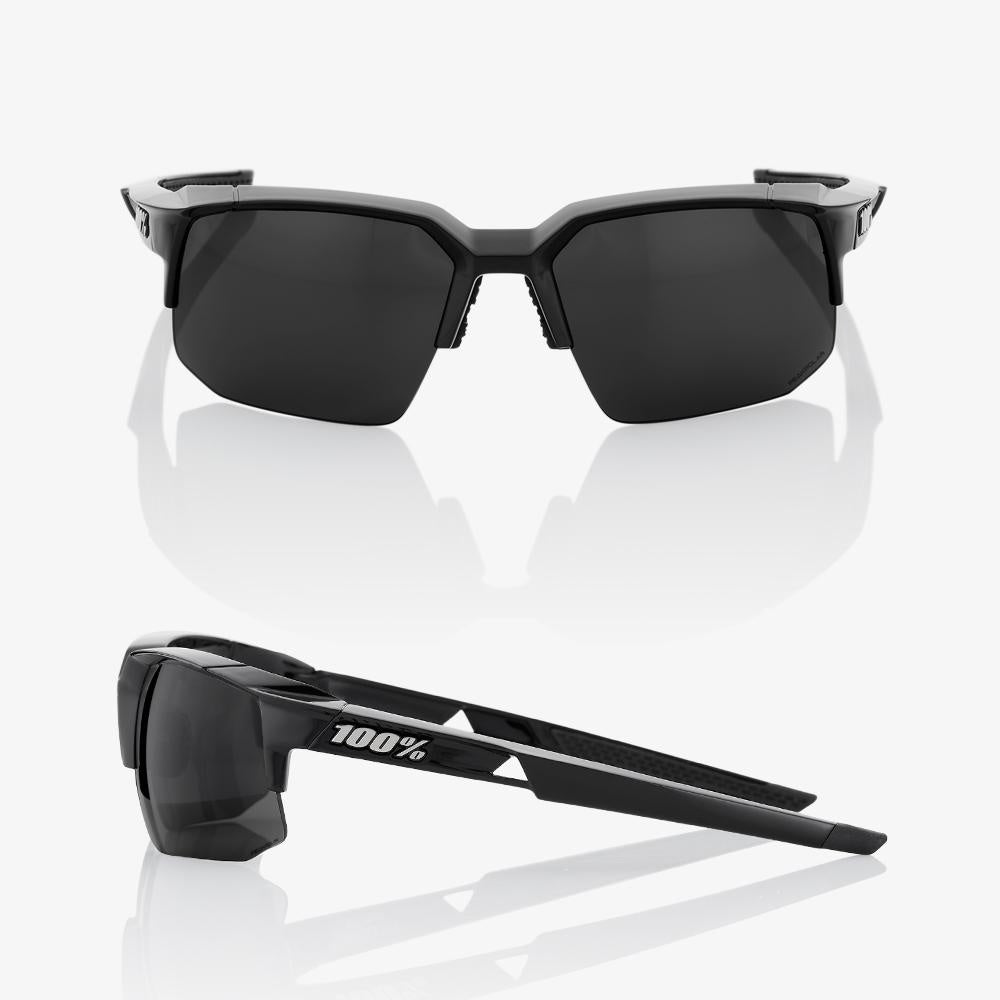 100% SPEEDCOUPE® Polished Black Grey PeakPolar Lens + Clear Lens Included