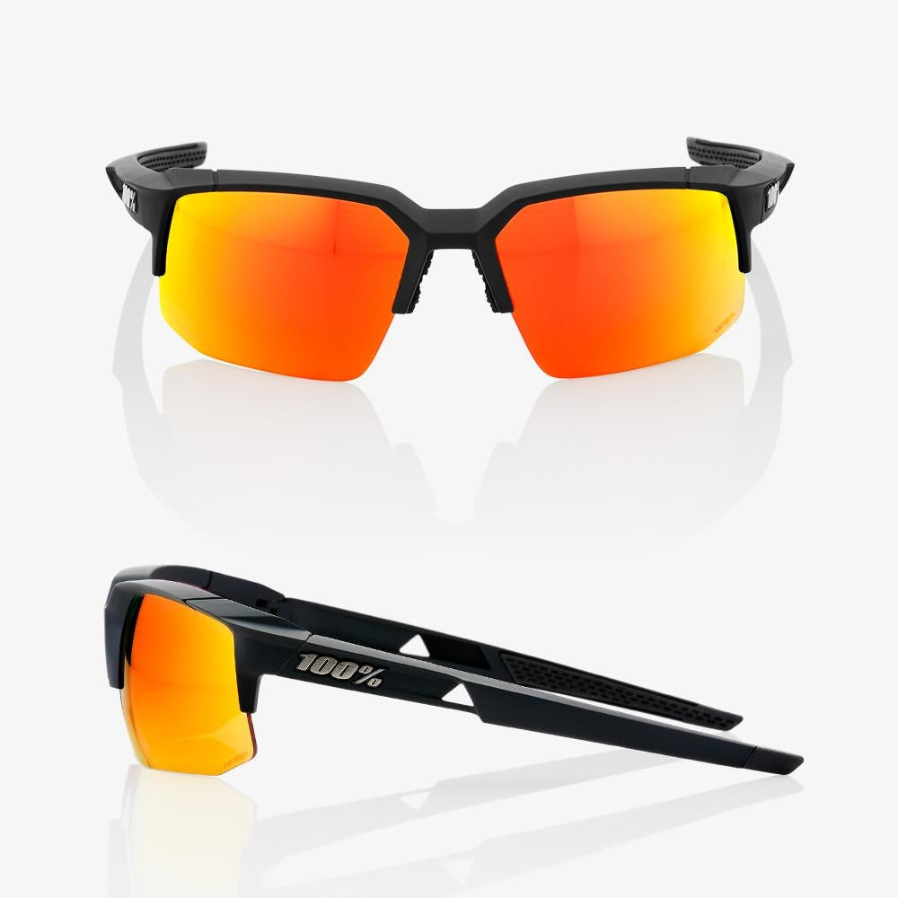 100% SPEEDCOUPE® Soft Tact Black HiPER® Red Multilayer Mirror Lens + Clear Lens Included