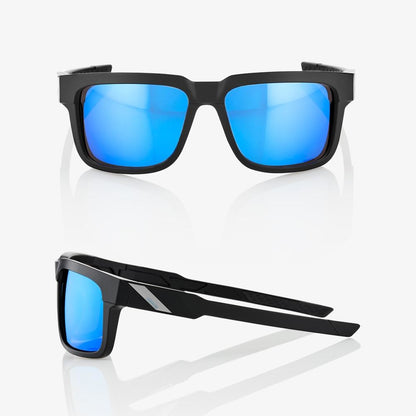 100%  TYPE-S Matte Black - HiPER® Blue Multilayer Mirror Lens