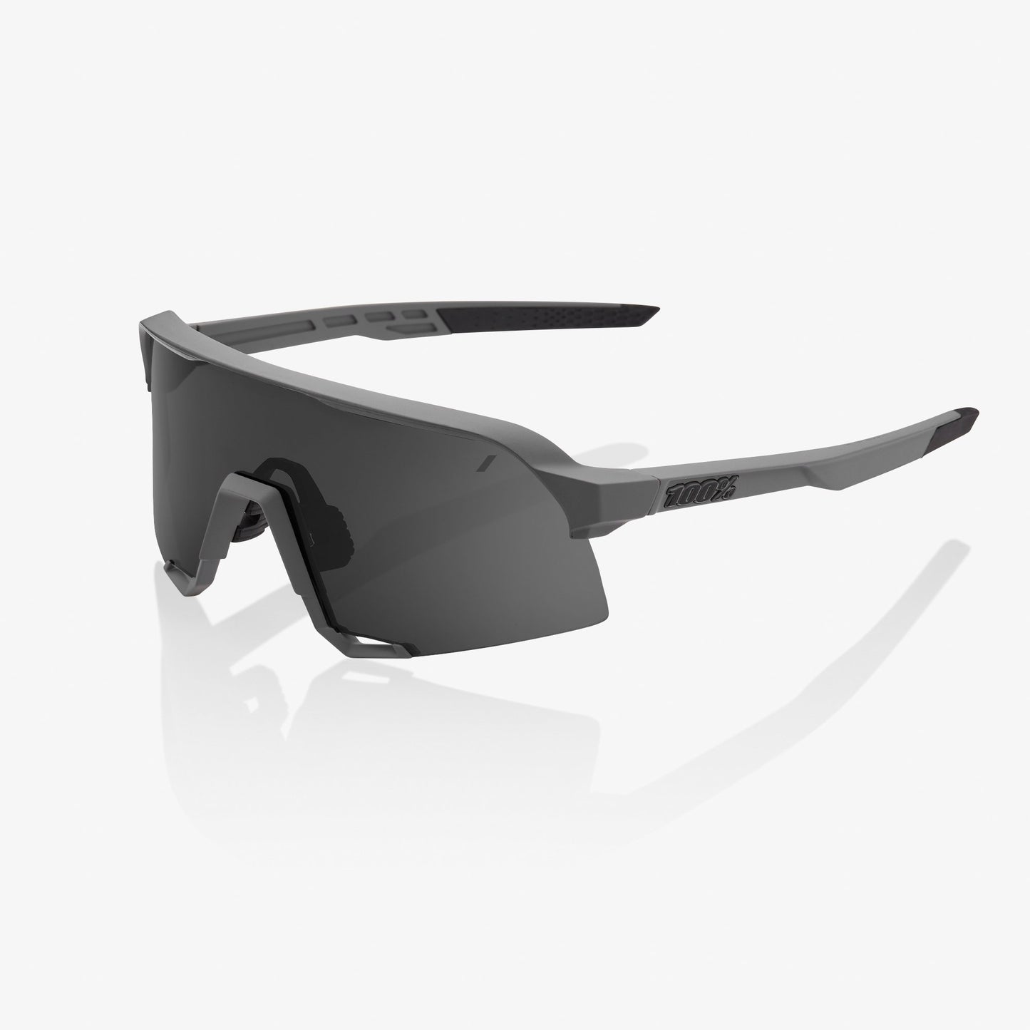 100% S3® Matte Cool Grey Smoke Lens + Clear Lens Included