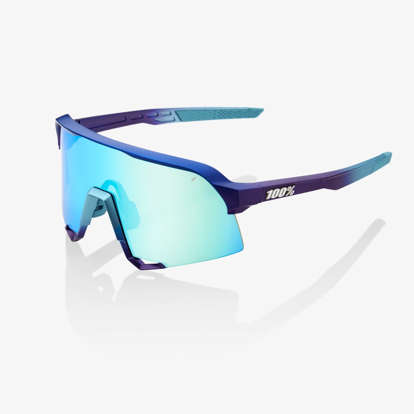 100%  S3® Matte Metallic Into the Fade Blue Topaz Multilayer Mirror Lens + Clear Lens Included