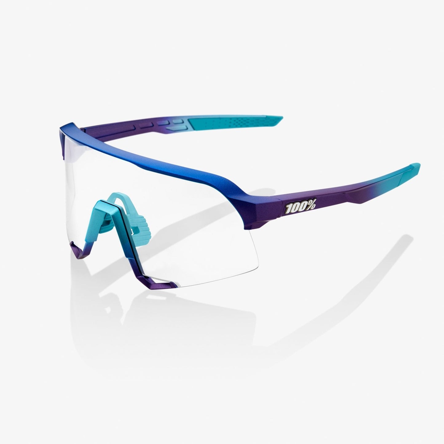 100%  S3® Matte Metallic Into the Fade Blue Topaz Multilayer Mirror Lens + Clear Lens Included