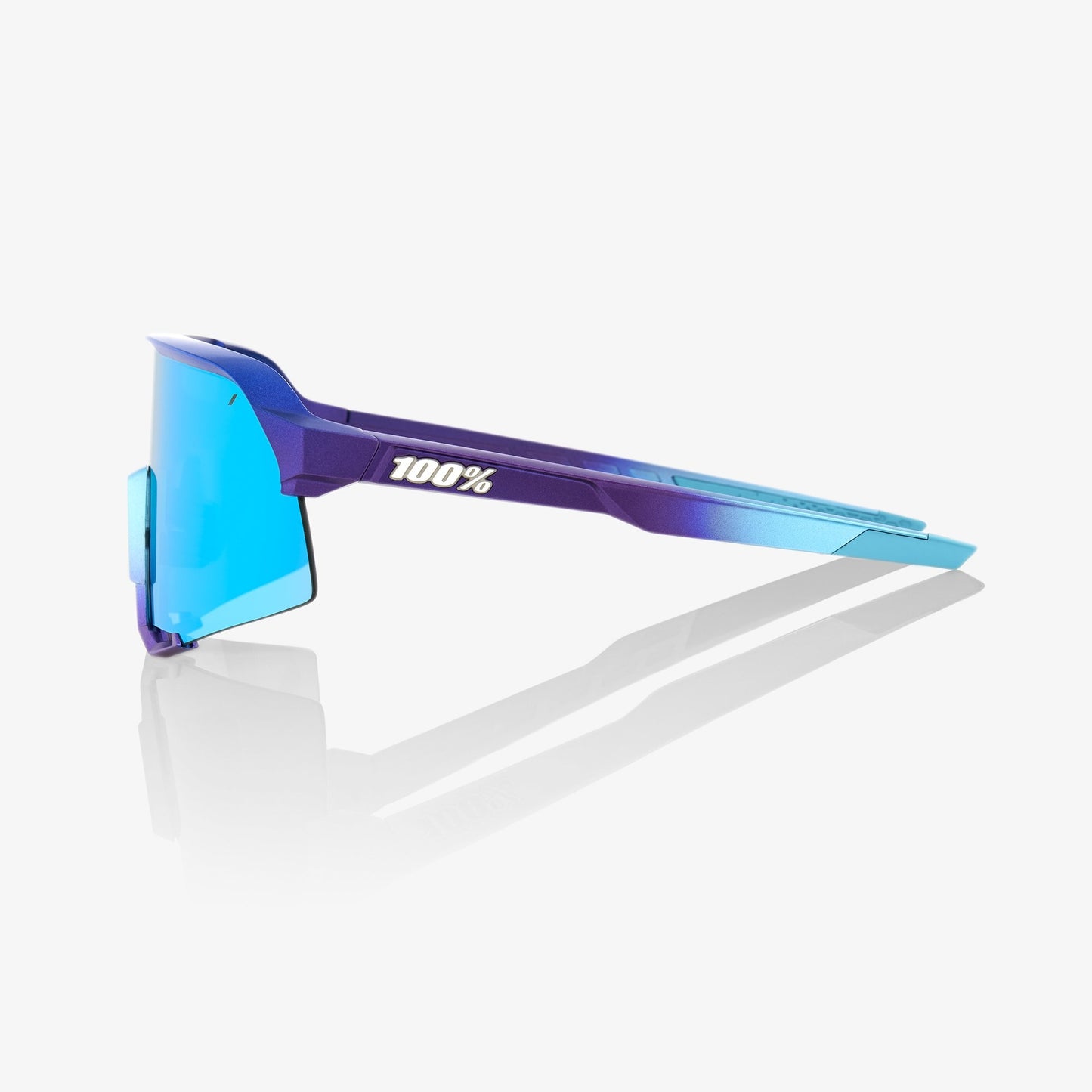 100%  S3® Matte Metallic Into the Fade Blue Topaz Multilayer Mirror Lens + Clear Lens Included