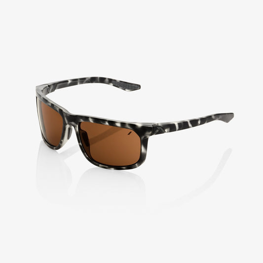 100%  HAKAN Matte Black Havana - Bronze Lens