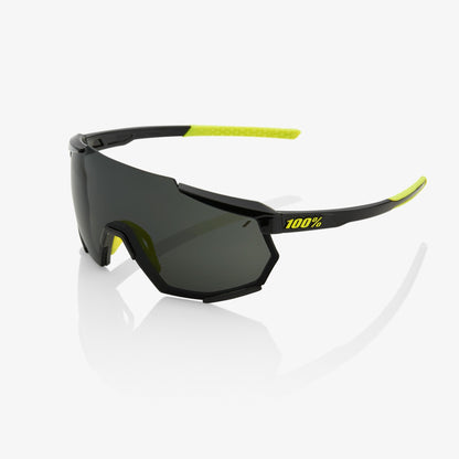 100%  RACETRAP® Gloss Black Smoke Lens + Clear Lens Included