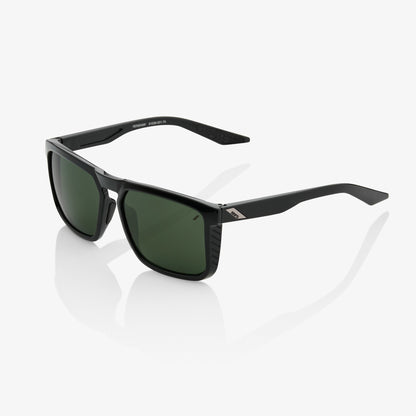 100%  RENSHAW Gloss Black - Grey Green Lens