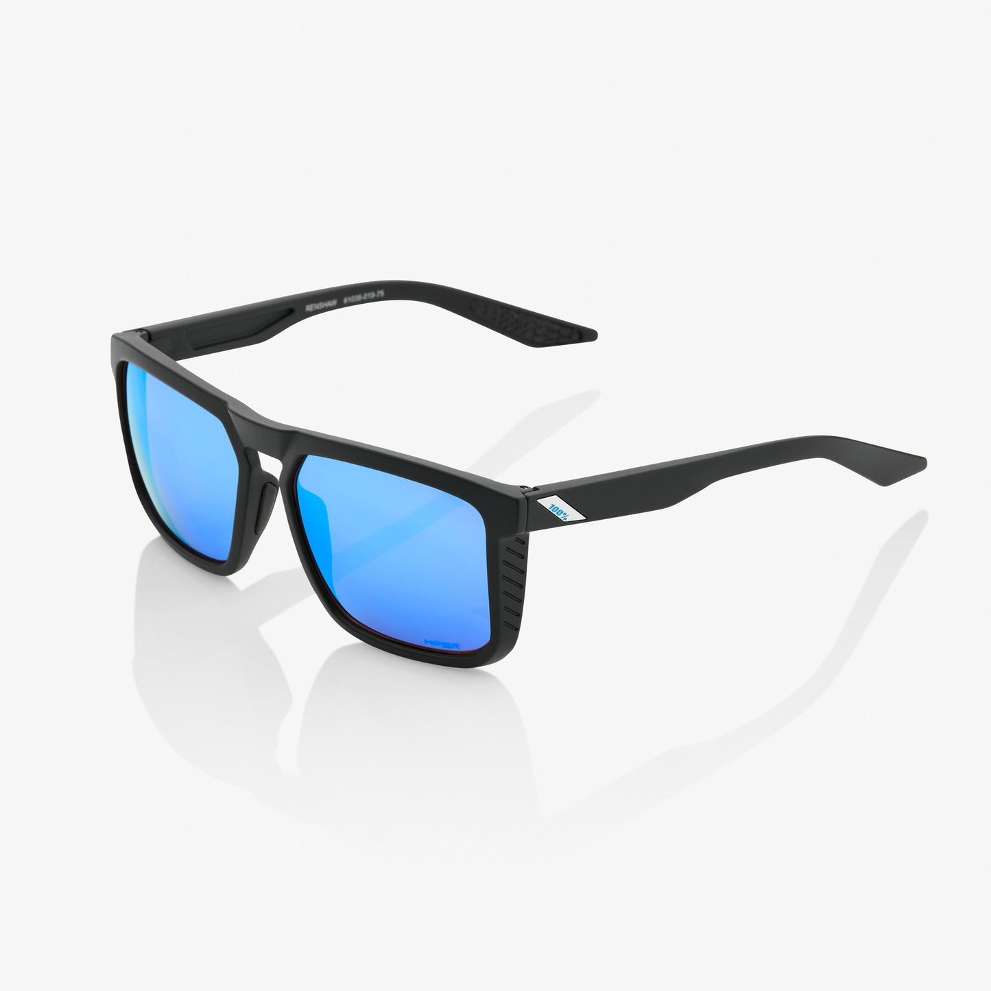 100%  RENSHAW Matte Black - HiPER® Blue Multilayer Mirror Lens