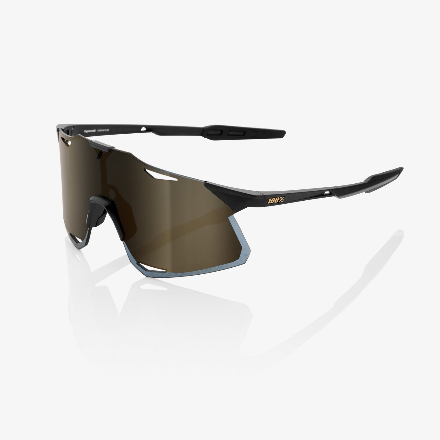 100% HYPERCRAFT - Matte Black - Soft Gold Mirror Lens (Incl. Clear Lens)