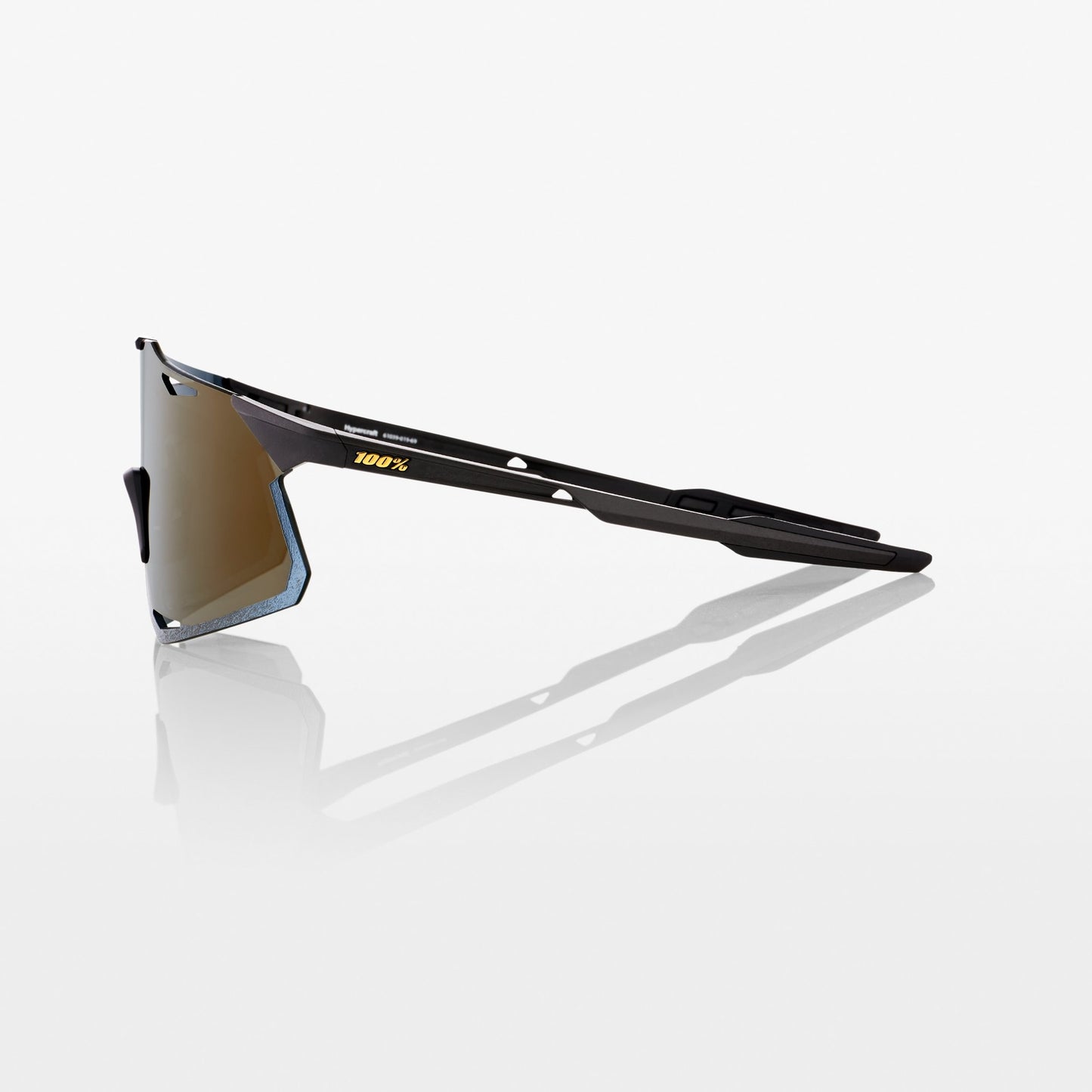 100% HYPERCRAFT - Matte Black - Soft Gold Mirror Lens (Incl. Clear Lens)