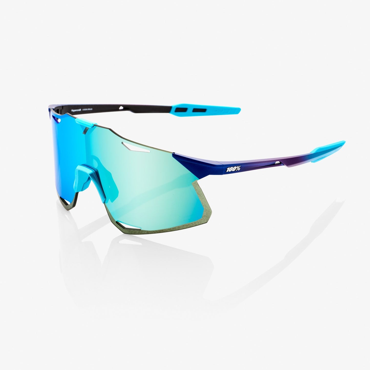 100% HYPERCRAFT - Matte Metallic Into the Fade - Blue Topaz Multilayer Mirror Lens (Incl. Clear Lens)