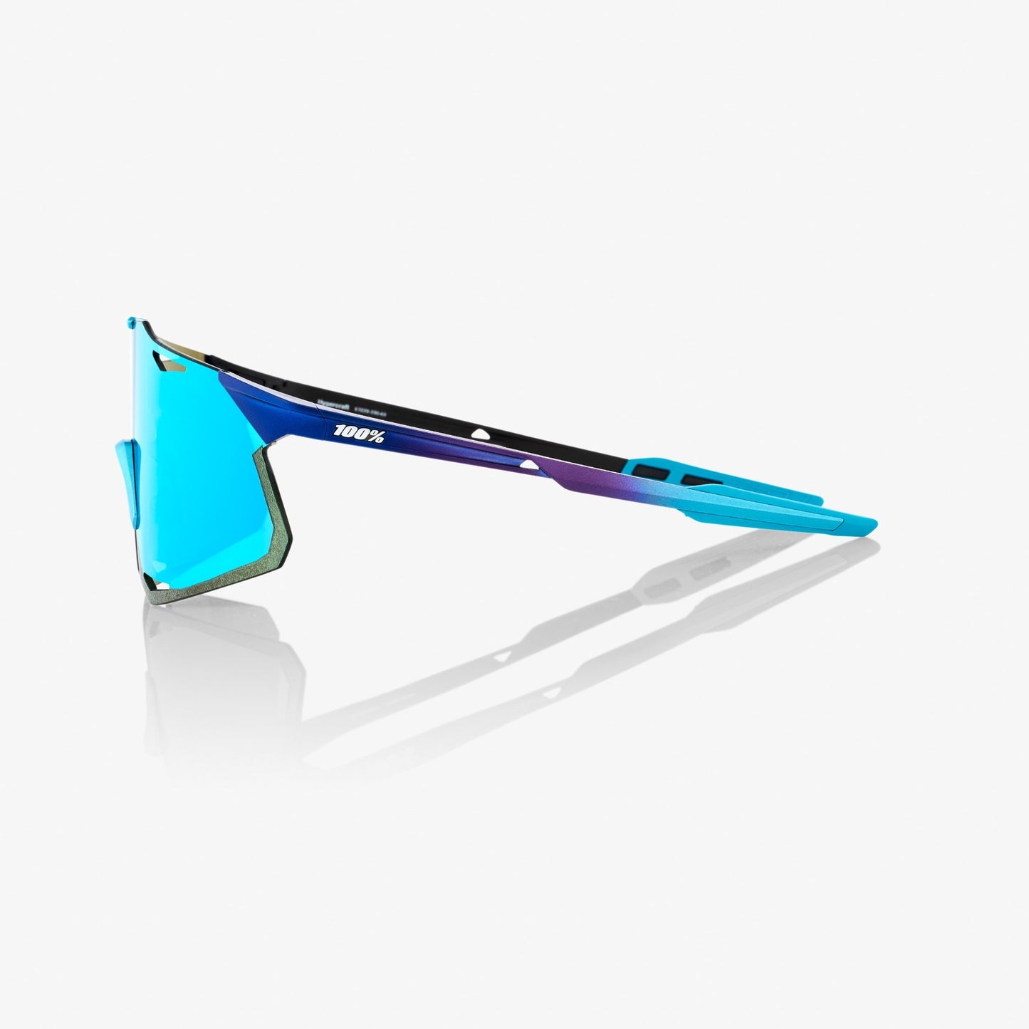 100% HYPERCRAFT - Matte Metallic Into the Fade - Blue Topaz Multilayer Mirror Lens (Incl. Clear Lens)