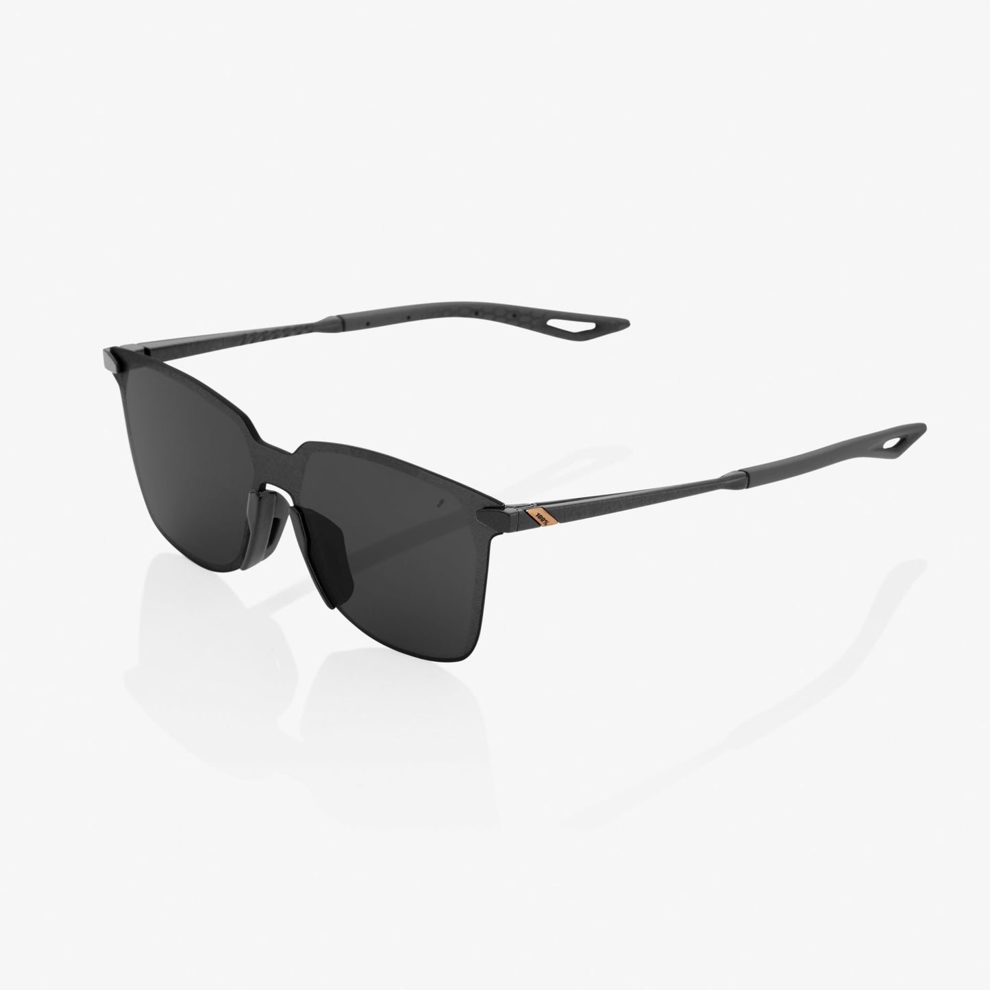 100%  LEGERE SQUARE Polished Black - Smoke Lens