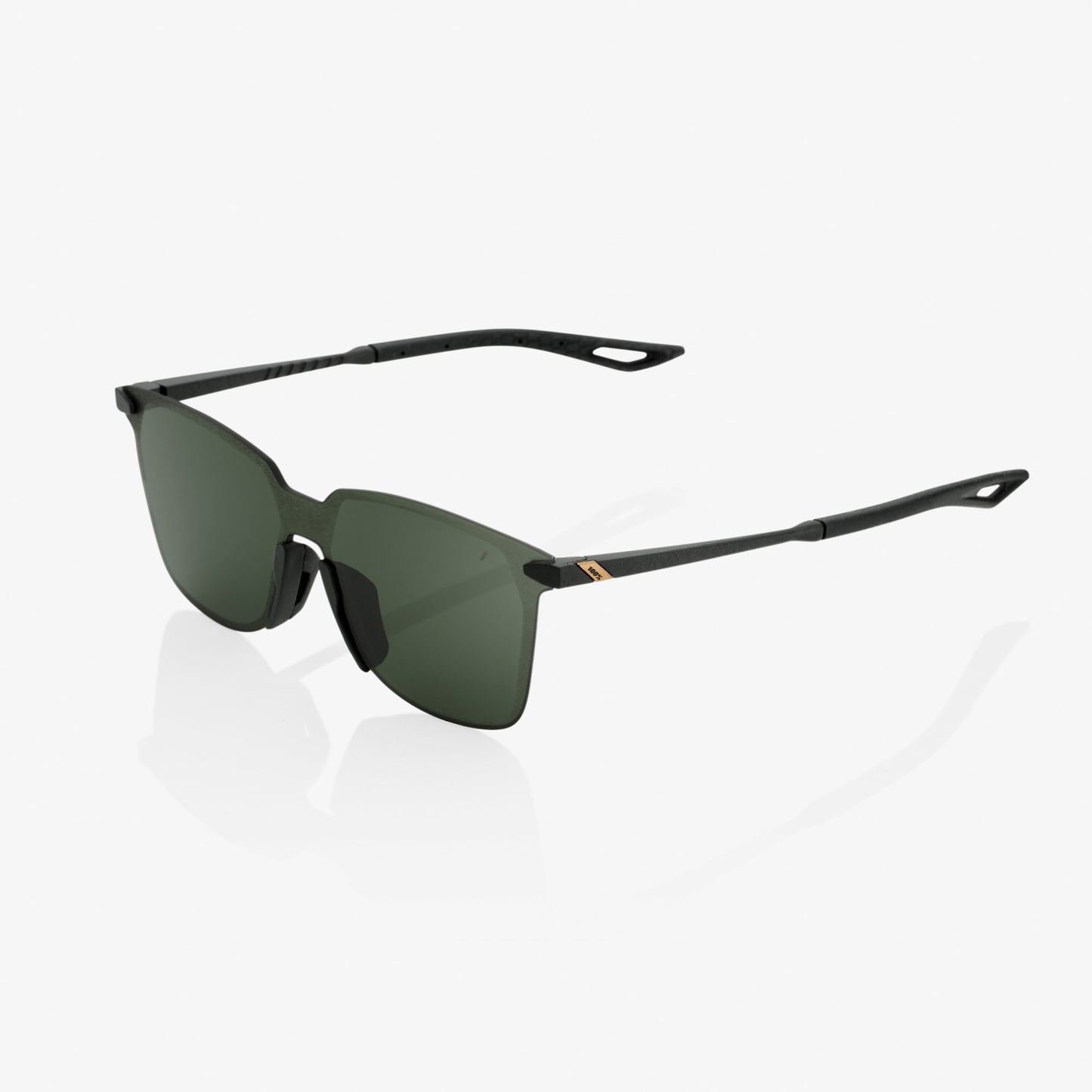 100%  LEGERE SQUARE Matte Black - Grey Green Lens