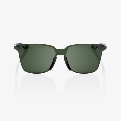 100%  LEGERE SQUARE Matte Black - Grey Green Lens