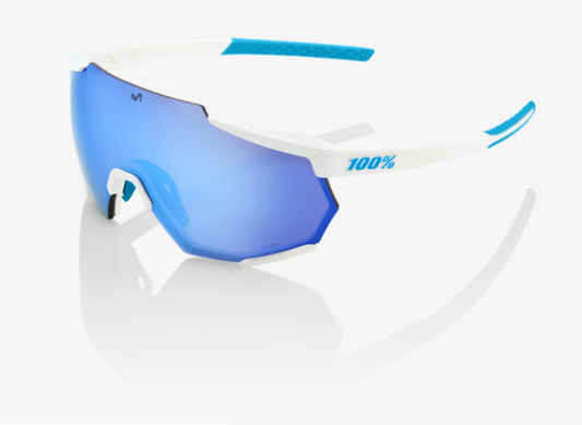 100% RACETRAP® SE Movistar Team White HiPER® Blue Multilayer Mirror Lens + Clear Lens Included