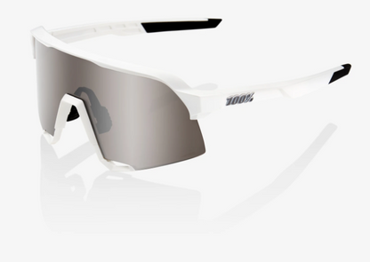 100% S3® Matte White HiPER® Silver Mirror Lens + Clear Lens Included